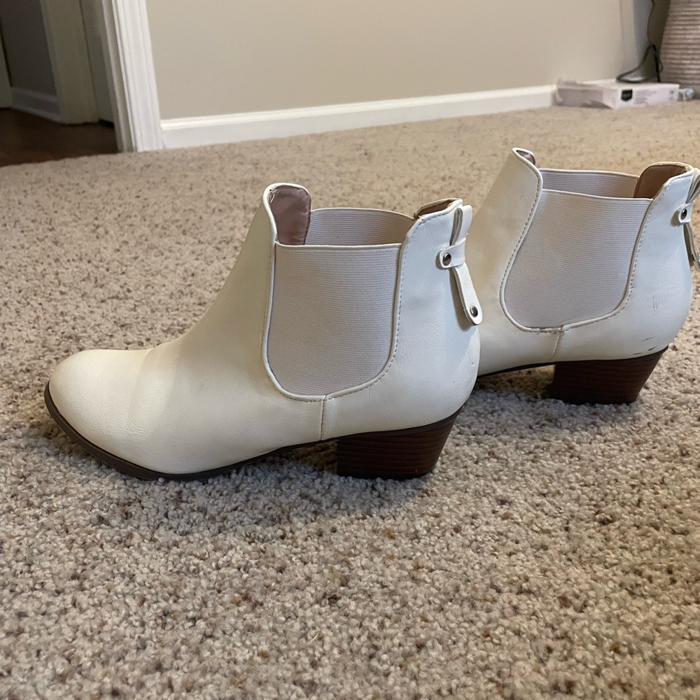 Women's White Ankle Boots